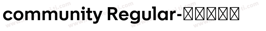 community Regular字体转换